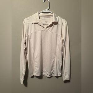 Nike Golf white mens long sleeve half zip size large
